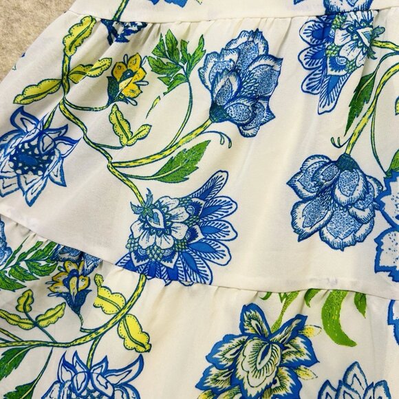 ARULA by Alter State Women's Blue Floral Tiered Midi Dress Size C Plus Size 3X - Picture 9 of 16